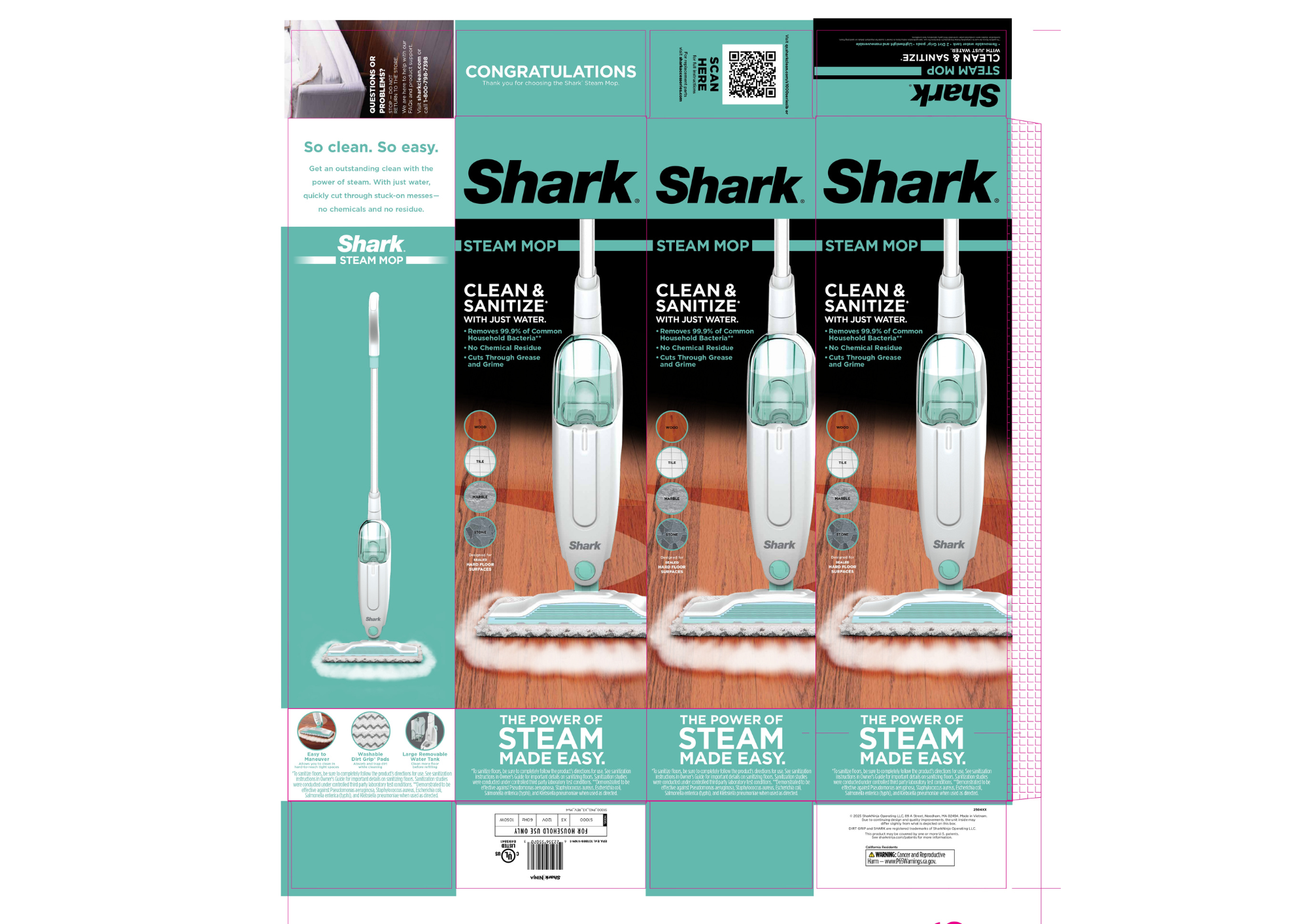 Packaging boilerplate update across SKUs