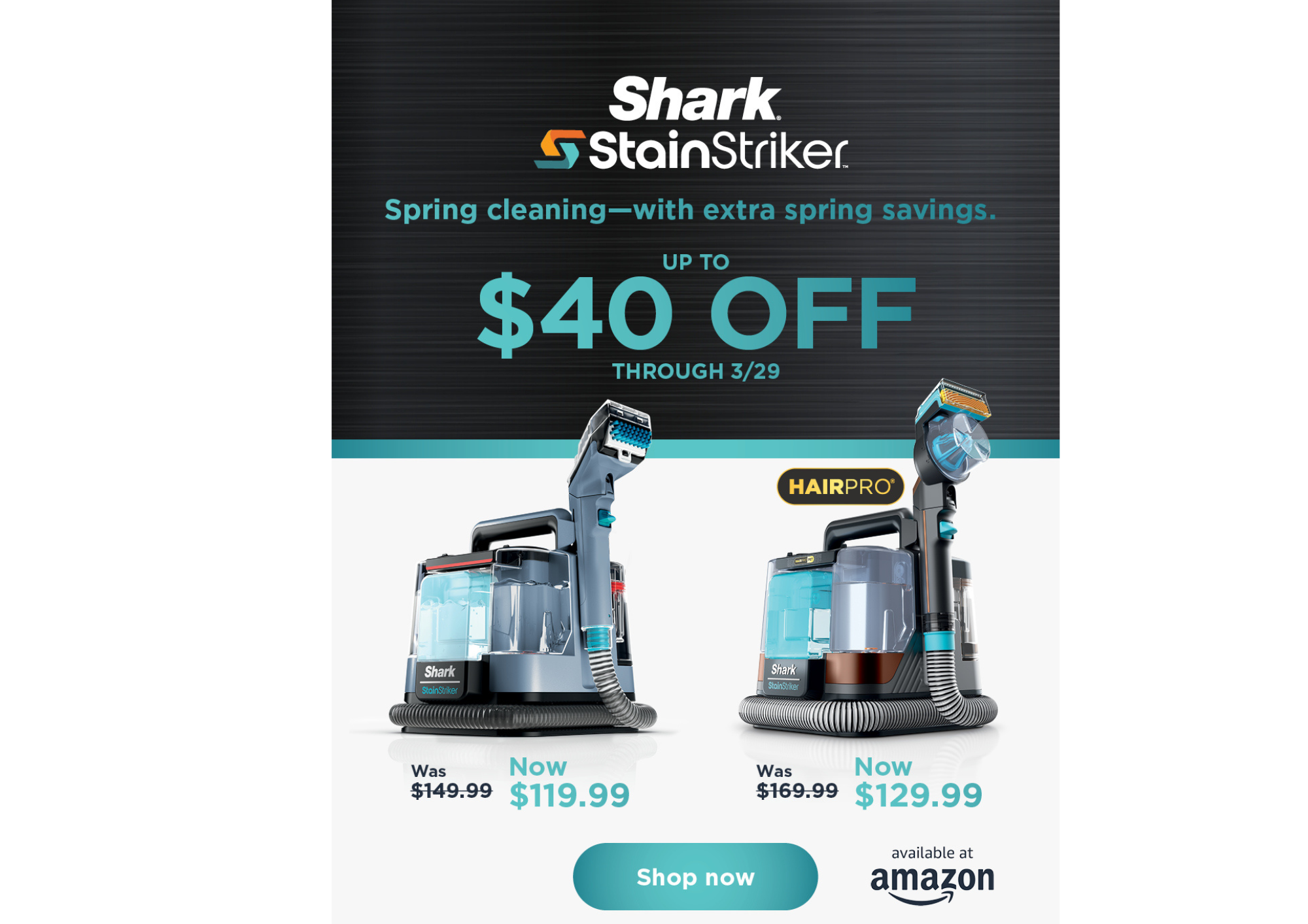 Shark StainStriker paid social ad